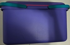 Vintage Eagle CraftStor Tote Purple Pink Teal Plastic Craft Sewing Storage Caddy
