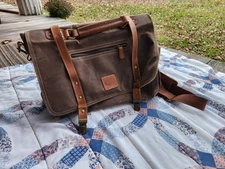 Manificent Laptop Messenger bag Mens 15.6 Inch, Waterproof Genuine Leather Brown