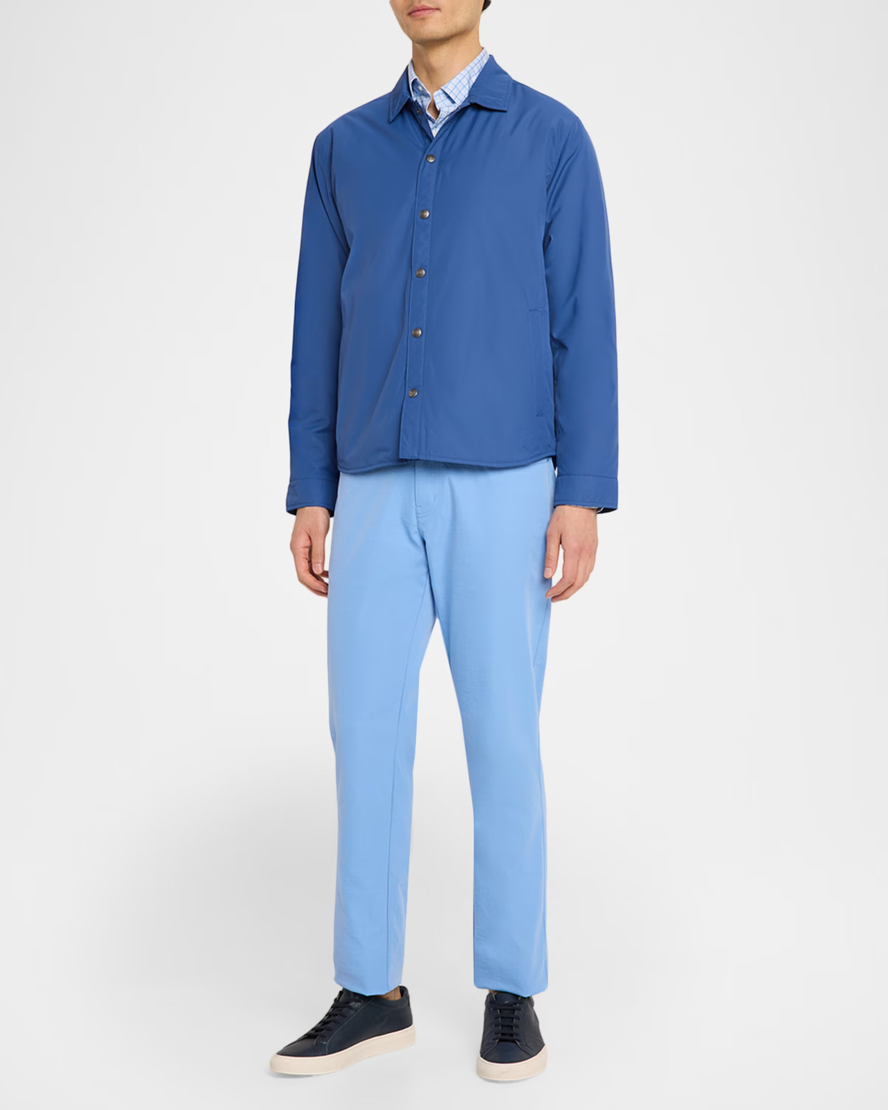 $278 Peter Millar Crown M Medium Brighton Shirt Jacket Windsor Blue Coat image 5
