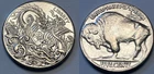 1913 HOBO NICKEL COIN DRAGON SHIP BATTLE SEA RAGING BUFFALO GIFT FREE SHIPPING