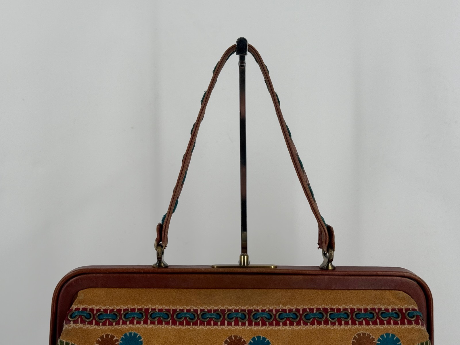 Isabella Fiore Patchwork Suede Leather Floral Sma… - image 3