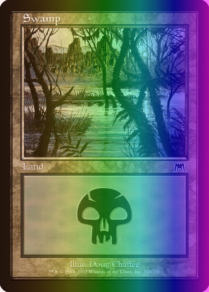 MTG Magic the Gathering Swamp (340/350) Onslaught LP FOIL