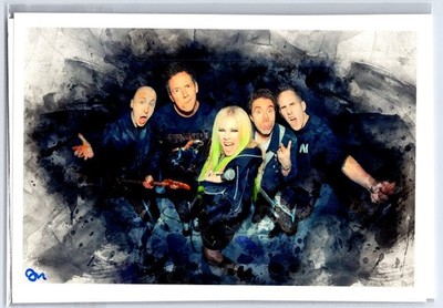 Simple Plan Avril Lavigne 4x6 Art Photo Print John Rudolph Signed