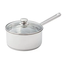  3 qt Induction Compatible Stainless Steel Saucepan with Lid