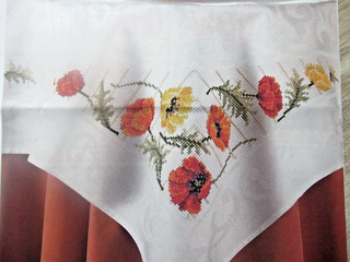 Stickvorlage "Mohnblüten in schönen Farben" Kreuzstich Motive RICO Design