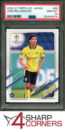 2020 TOPPS UEFA CHAMPIONS LEAGUE JAPAN EDITION #68 JUDE BELLINGHAM RC PSA 10