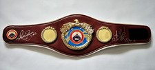 OLEKSANDR USYK & ANTHONY JOSHUA mini WBO belt replica SIGNED AUTOGRAPHS RACC COA