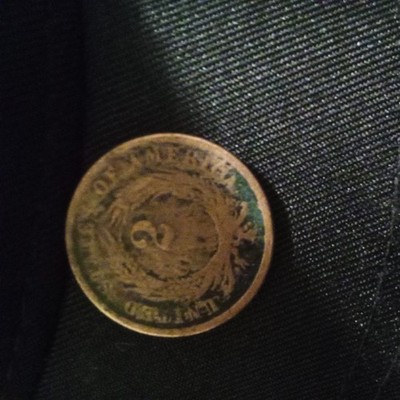   1864 Large Motto Two Cent Piece   Rotated Die 45 Degrees.    
