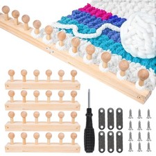 52  Chunky Blanket Loom for Beginners   Wooden Round Chunky Knitting Loom wit...