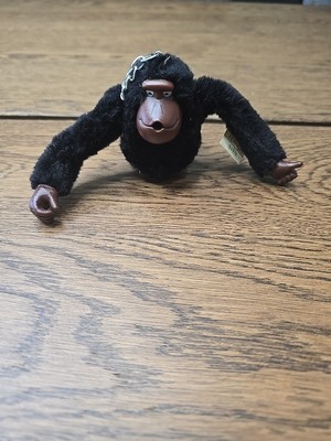 Kipling Monkey “Sven” Plush Keychain Thumb Sucking Ape Gorilla Black NO  RING