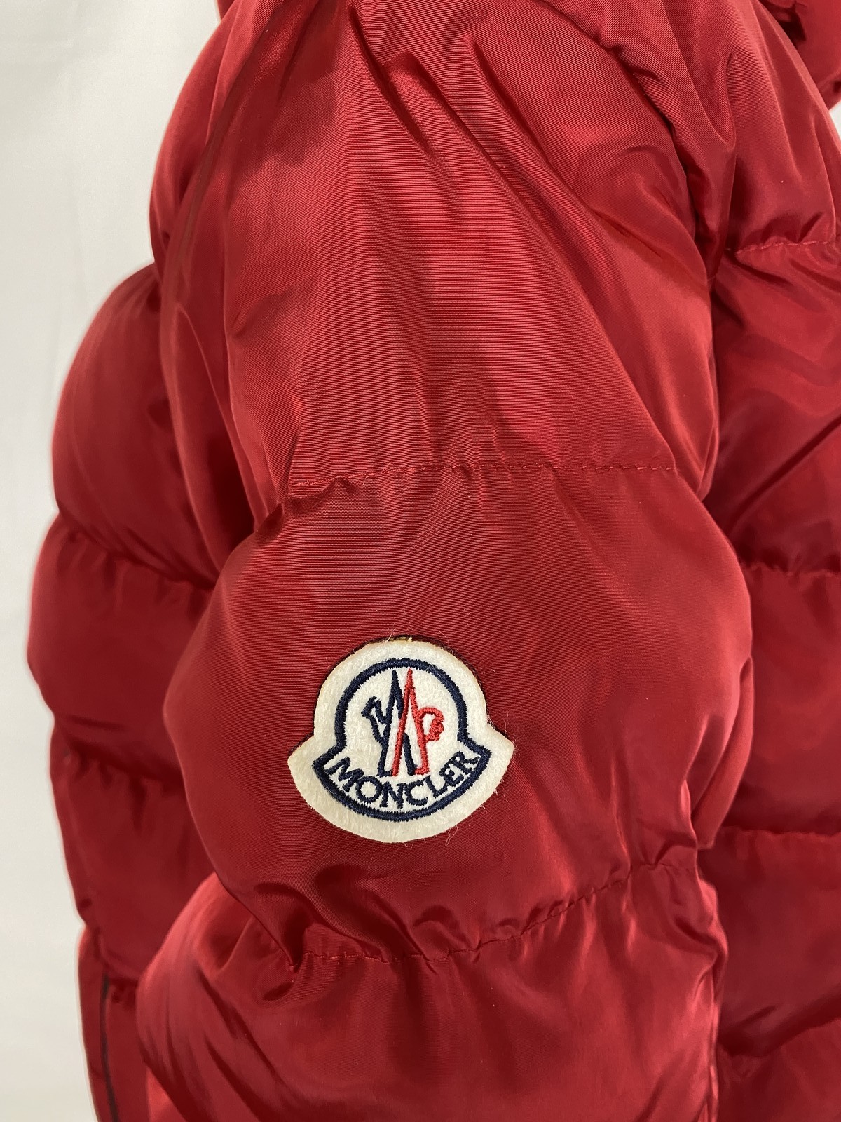 Moncler Womens Mr. Moncler Puffy Hooded Down Coat Size XL Red thumbnail 6