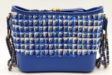 Chanel Gabrielle Blue Tweed Crossbody Bag Eb0326orxzde