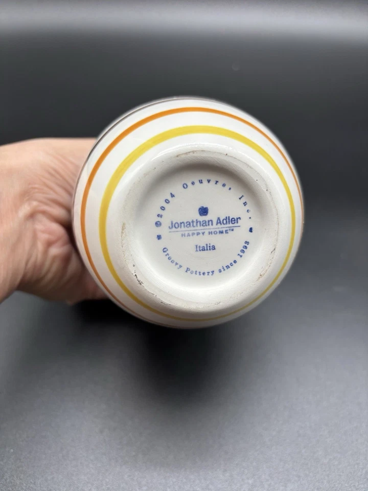 JONATHAN ADLER ITALIA HAPPY HOME BULB VASE MULTI COLORED STRIPES SET OF 3 - Image 3 of 4