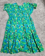 Go Softly Patio Dress Blue Medium Sparkly Peacock