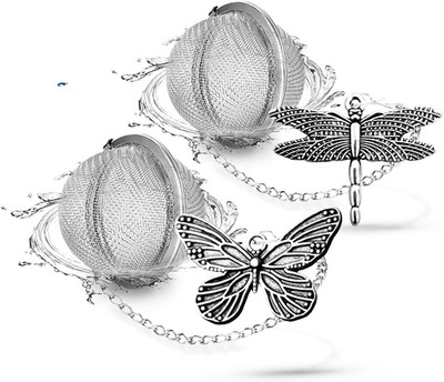 Nstaygate 2Pcs Tea Infuser,Loose Leaf Tea Steeper Tea Strainer with Charm Handma