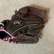 Rawlings WFP120 12" Fastpitch Softball Glove Right Hand Throw Brown Pink