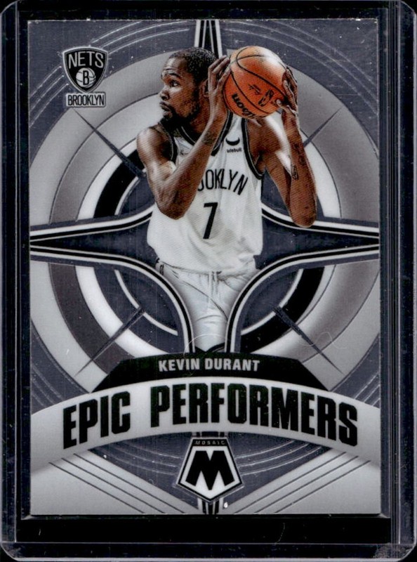 2021-22 Panini Mosaic Kevin Durant Epic Performers #9 Nets