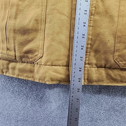 Vintage Size 2XL Marc Buchanan Pelle Pelle Leather Vest Zip Up Yellow Brown - Picture 9 of 15