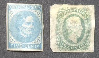USA Confederate Issue Stamps Mixed Condition