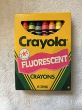 Crayola 1990 Vintage Hot Fluorescent Crayons-16 Count