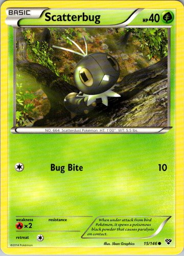 SCATTERBUG 15/146 C POKEMON LP XY GRAPHICS