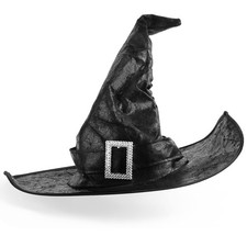 Halloween Witch Hat Witches Hats Black Women Adult Wizard Men Costume Cosplay...