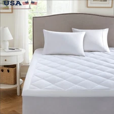 Hypoallergenic Waterproof Mattress Pad 3M Scotchgard Treatment Deep Pocket Skirt