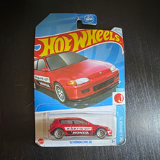 Hot Wheels '92 Honda Civic EG HW J-Imports 1:64 Red Diecast, Unopened Box