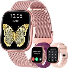 Smart Watch Women Fitness Tracker: Lady Smartwatch for Android IOS Phone IP67 W