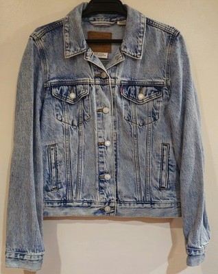 Levis Premium BIG E Trucker Demin Jean Jacket  Womens Size Medium VGC Pre-owned 