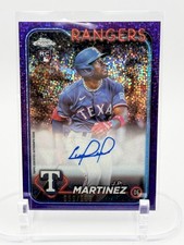 J.P. Martinez 2024 Topps Chrome Rookie Purple Speckle RC Auto /299 Rangers MLB