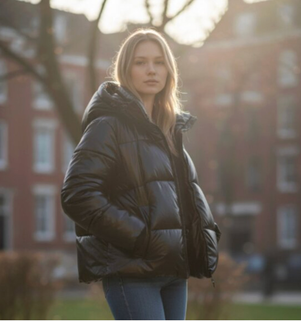 NWT Zara Water Repellent Puffer Anorak 3427/770 Classic Black Hooded Oversize S