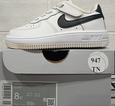 Little Kid's Nike Force 1 Low Easyon White/Black PS FN0237 101 - 8