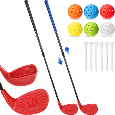 2 Pack Backyard Golf Club Set Adjustable Golf Club for Backyard Game Plastic Chi