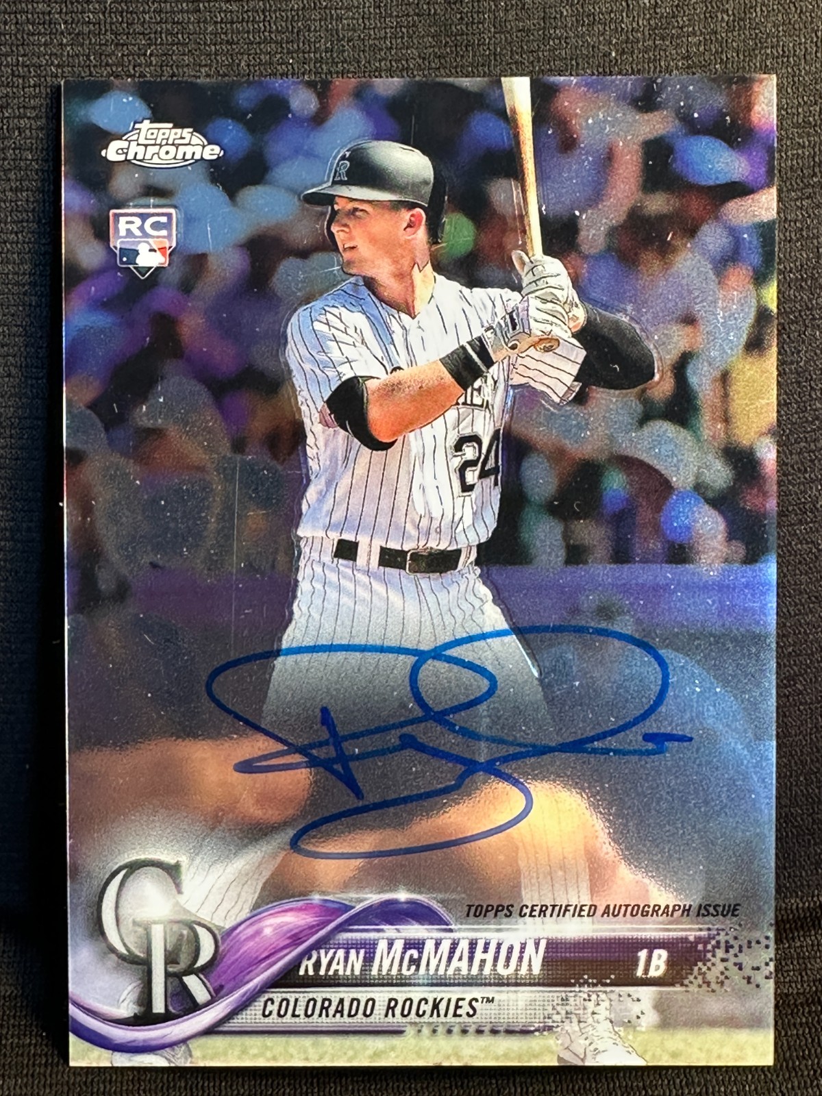 2018 Topps Chrome Ryan McMahon Auto Autograph RC #RA-RM Rockies Rookie