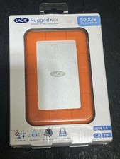 LaCie Rugged Mini 500GB USB 3.0 Portable External Hard Drive RUGU3M2 Mac PC