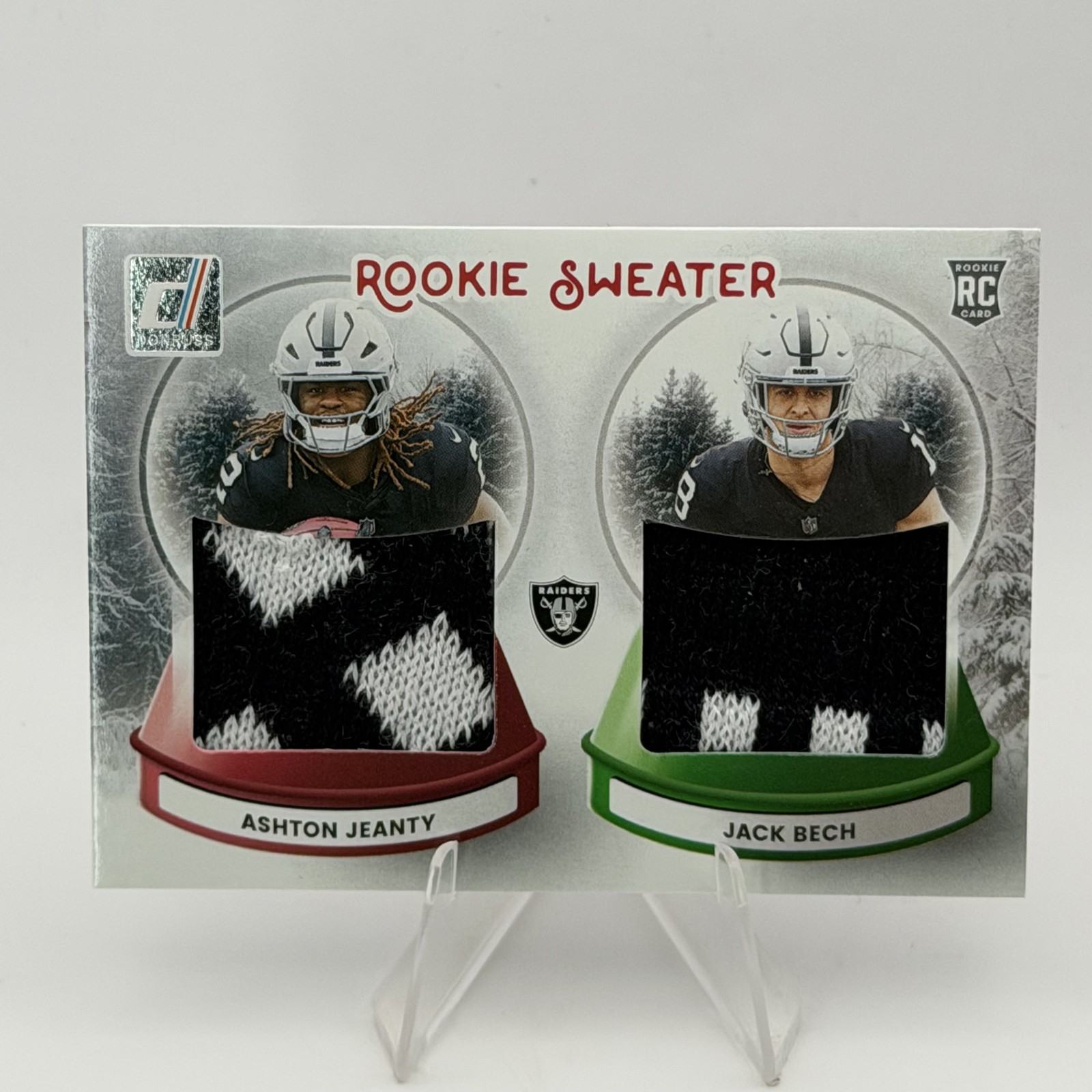 2025 Panini Donruss Rookie Holiday Sweater Dual Ashton Jeanty Jack Bech #SWED-LV