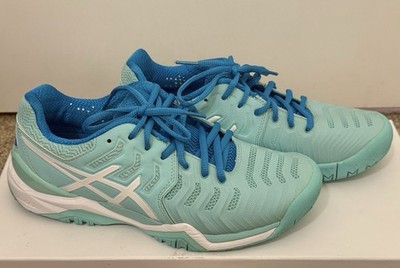 Asics Gel-Resolution 7 Women Size 8 Tennis Racquet Pickle Ball Shoes Aqua Splash
