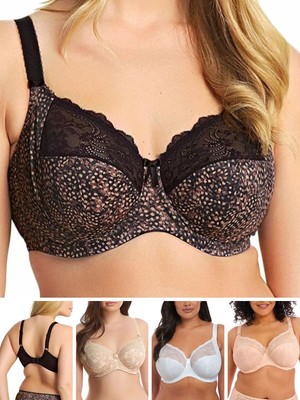 Elomi Morgan BH Vollschale gebändert dreiteilige Cups Übergröße BHs Dessous