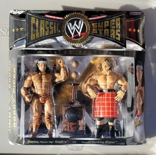 wwe wwf ljn deluxe classic superstars jimmy snuka vs roddy piper figures