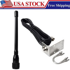 Antenna radio marina VHF 156-163 MHz 2dBi 50 W RG58 16,4 piedi cavo yacht barca kit
