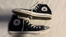 Converse Chuck Taylor All Star Hi Black White Mens 9 Woman  s Size 11 M9160