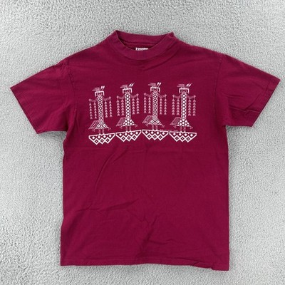 Vtg Hanes Beefy-T Mens L Pink Single Stitch USA Made 1984 Southwest Graphic Tee