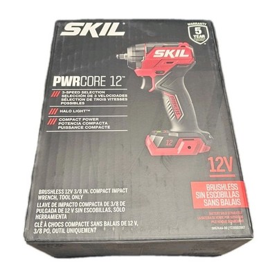SKIL PWRCORE12 Brushless 3/8'' Driver Cordless Impact Wrench Variable Speed *NEW*