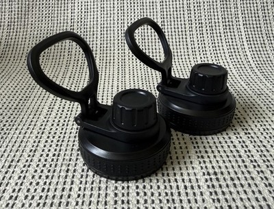 NEW 2Pcs Black Replacement Water Bottle Spout Lid For Wide Mouth Bubba & More