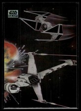 2024 Topps Chrome Star Wars Galaxy #21 Starfighter in Battle Refractor
