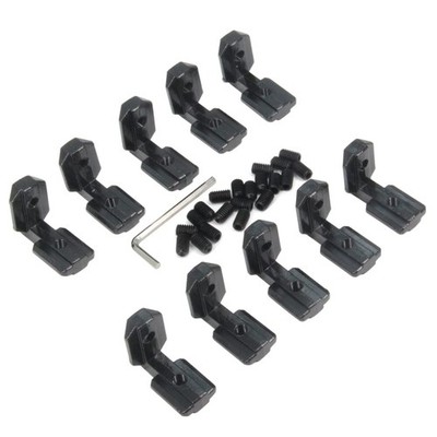 10 PCS Black TSlot LShape 90 Degree Interior Corner Connector For 4040 Rail