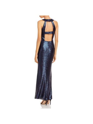 AQUA Womens Sleeveless Grecian Neckline Gown Dress - Picture 2 of 9