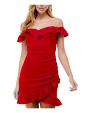 CITY STUDIO Womens Cap Sleeve Above The Knee Party Sheath Dress