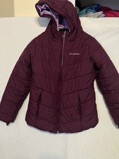 Columbia Girls Jacket Katelyn Crest Large 14/16 Black Hooded Puffer Insulated